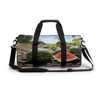 Watermelon on The Ground Gym Bag for Men Women, Sturdy Oxford Cloth Travel Bags with Removable Shoulder Strap, Waterproof Duffel Bag for Fitness, Travel, Yoga
