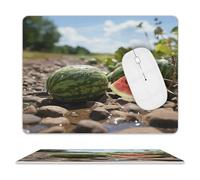 Watermelon on The Ground Mouse Pad Office Desk Pad Protector PU Leather Desk Blotter Non-Slip Mousepad Waterproof Laptop Writing Mouse Mat Mousepad for Computers Laptop 8 X 10 Inch