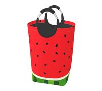 Watermelon Pattern, Fruit, Red, Stylish, Laundry Hamper, Collapsible Laundry Basket Large Durable Storage Bin with Handles 50L