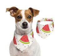 Watermelon Pattern,Pet Bib Scarf Cats Dog Bandana Dogs Towel Bib Adjustable Pet Scarf,M