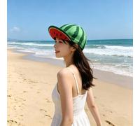 Watermelon Print Cycling Cap, Quick Dry Breathable Bike Hat, Summer Helmet Liner Baseball Cap, Lightweight Outdoor Sports Cap Green