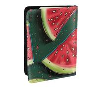 Watermelon Printed Passport Holder - 6.5 x 4.5 Inch RFID Blocking Travel Wallet,Stylish Passport Cover,Lightweight Document Organizer for Cards