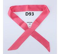 (watermelon red, D93) Korean Style Solid Color Silk Satin Narrow Scarf - Versatile Fashion Accessory for Women