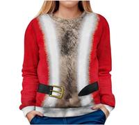 Watermelon Red Naughty Christmas Sweatshirt for Women - Funny Festive Jumper T-Shirt for Going Out Tops UK Ladies