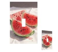 Watermelon Red Slices Wall Plate Cover Modern Decorative 1 Gang Light Switch Cover Unbreakable Receptacle Outlet Covers For Living Room Bedroom Home Decor Single Toggle
