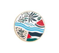 Watermelon River Leaf Flags Brooch Unisex Lapel Pin For Men And Women Cultural Accessory Backpack Accessories Collectible Brooch Pin