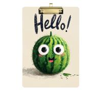 Watermelon Say Hello clipboard case Hard Board for Football Softball Coaching Size 9 x 12 Gold