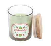 Watermelon Scented Candle - Refreshing Watermelon Aroma, Attractive Design with Vibrant Print, Long Burn Time, Wooden Lid for Freshness, Gift-Ready Packaging