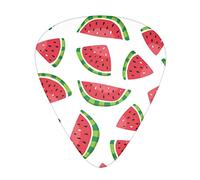 Watermelon Slice Printed Guitar Picks With Organizer Storage Box 0.46 0.71 0.96 Mm Includes Thin Medium Heavy For Bass Electric Acoustic Guitars Ukulele 12 Pack