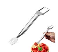 Watermelon Slicer and Fruit Slicer Tool - 2 in 1 Multi-function Hand Held Fork, Double Head Fruit Slicer Tool - For Mango Pitaya Cantaloupe Pineapple Fruit Tray Daily Presentation