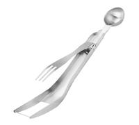 Watermelon Slicer | Stainless Steel Fruit Slicer, Manual Fruit Slicer Non-Slip with Fork for Fruit Salad Kitchen Picnic