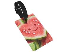 Watermelon Slices Luggage Tags for Suitcases - Durable PVC ID Tags with Detachable Straps for Travel, Backpack, Golf Bag, Anti-Loss