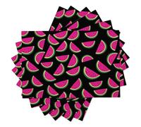 Watermelon Splash Placemats Set of 2 45x30cm, Modern Simple Placemats and Coasters, Pink Table Mats Washable Soft Heat Resistant Place Mats for Kitchen Dining Room Table Mat Home Decor