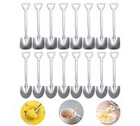 Watermelon Spoon, Forreen 16 Piece Teaspoons, Ice Cream Spoons, Mixing Spoons in The Shape of a Scoop, Stainless Steel Dessert Spoon for Kitchen, Party, Bar, Picnic
