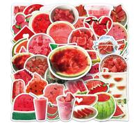 Watermelon Stickers 50 Pcs Vinyl Trendy Summer Fruit Sticker for Water Bottle Computer Laptop Luggage Skateboard Car Bike Guitar,Waterproof Funny Cute Red Decals for Teens Kids Girls Adults
