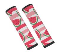 Watermelon Stripes Summer Fruit Seat Belt Pads for Car 2 Pack Soft Neoprene Seatbelt Cover Shoulder Pad Neck Cushion Protector Universal Fit for Car Backpack Travel Comfort