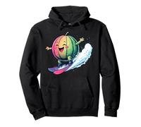 Watermelon Surfer Kawaii Cute Summer Beach Wave Rider Pullover Hoodie