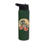 Watermelon T-Rex Wildlife Motif Watermelons Fruit Artwork Stainless Steel Insulated Water Bottle