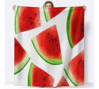 Watermelon Throw Blanket 150x200 cm White Flannel Fluffy Fleece Blanket Soft Lightweight Warm Blankets and Throws for Bed Sofa and Couch A-3854