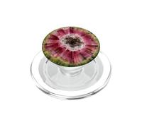 Watermelon Tourmaline Crystal Slice PopSockets PopGrip for MagSafe