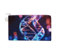 Watermelon with Smiley Coin Purse Canvas Change Pouch with Zipper Small Cosmetic Organizer Bag Women Wallet for Car Keys, Credit Cards, Cash, Lipstick, DNA Genetic Helix, One Size