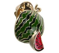 Watermelon Zinc Alloy Brooch Pin for Women Jackets Dresses | Green Cute Fruit Shape, Smooth Surface, Easy to Wear, Party Styling, Single Piece