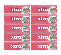 Refreshers Watermelon & Raspberry Sugar Free Chewing Gum Tub, 30pcs x 10, Fresh Fruit Flavour Snack Compatible with Extra Chewy Range with Welari Thank You Card | (10 Pack)