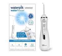 Waterpik Cordless Advanced Water Flosser, 3 Pressure Settings, Dental Plaque Removal Tool, Ideal for Travel or Small Bathrooms, USB Charger, White, WP-580UK