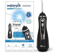 Waterpik Cordless Advanced Water Flosser, 3 Pressure Settings, Dental Plaque Removal Tool, Ideal for Travel or Small Bathrooms, USB Charger, Black, W