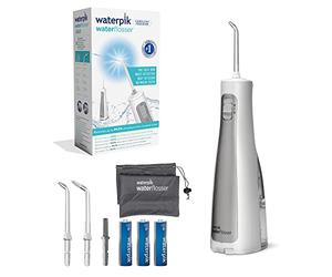 Waterpik Cordless Freedom Water Flosser, Portable and Waterproof Battery Powered Dental Plaque Removal Tool, Ideal for Travel, Small Bathrooms or In-Shower Use, White (WF-03UK010), White