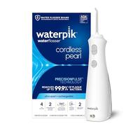 Waterpik Cordless Pearl Rechargeable Portable Water Flosser for Teeth, Gums, Braces Care and Travel with 4 Flossing Tips, ADA Accepted, WF-13 White