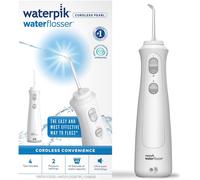 Waterpik Cordless Pearl Water Flosser, Electric Dental Flosser, Rechargeable Dental Plaque Removal Tool, Clean Between Teeth, Oral Irrigator, Ideal for Travel or Small Bathrooms, White, WF-13UK