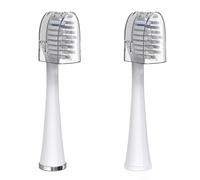 Waterpik Genuine Full Size Replacement Brush Heads With Covers for Sonic-Fusion Flossing Toothbrush SFFB-2EW 2 Count White
