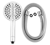 Waterpik Hand Held Shower Head Hose Set 1.8 Meter Ultrathin with PowerPulse Massage Spa High Low Pressure Water Saving (Chrome)