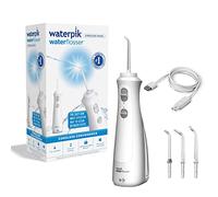 Waterpik Pearl Cordless Dental Flosser, Rechargeable Portable Dental Jet, Travel Size, Easy to Carry Removing Plaque, 2 Pressure Levels, White (WF-13)