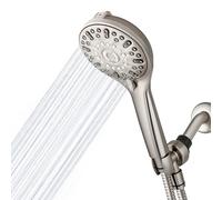Waterpik ShowerClean Pro Hand Held Shower Head High Pressure Rinser with Built-in Power Jet -Wash, Shower -Cleaner in Brushed Nickel, QCM-769ME