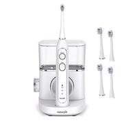 Waterpik White Sonic-Fusion Toothbrush and Heads (2 Pack of 2). Brush and Floss at the Same Time. Soft Bristles Gently Brush While the Water Flosser Removes Plaque and Debris from Teeth and Gumline.