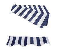 Waterpof Retractable Awning UVResistant Replacement Sunshade for Garden & Patio Blue & White with Valance 400x150cm Outdoor Canopy Cover