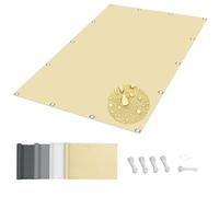 Waterproof 0.8x7M E-Sail Canopy, 95% UV Protection, Breathable Mesh for Patio, Garden, Terrace, Outdoor Spaces, Durable with Grommets - Ideal for Sunshade
