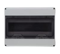 Waterproof 12 Way Electrical Box with Window and Din Rail | ABS PC Enclosure, Surface Mount Design, Circuit Breaker Protection, White Finish, Easy Maintenance