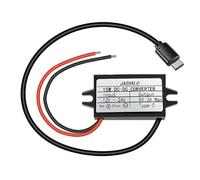 Waterproof 12V/24V to 5V USB C Converter, Quick Charge QC3.0 USB Type-C Buck Charging Module, DC-DC Step Down Power Adapter Compatible with Raspberry Pi 4, Cellphone, Car (USB Type-C Connector)