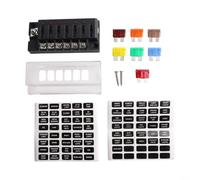 Waterproof 12V Fuse Block 6 Circuits with Relay Box Kit for Cars, Boats, RVs, Trucks, SUVs Electrical System Safety and Organization