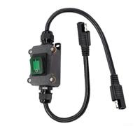 Waterproof 12V Inline Switch 14AWG SAE to SAE Cord with LED Indicator for Boat for caravan - Dustproof Power Control(Green)