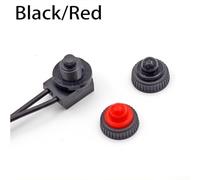 Waterproof 12V Push Button On Off Switch with Wire, Self Locking and for Outdoor and Household Electrical Use, UL Certified (Red 1Pcs)