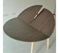 Waterproof 130cm Round Folding TableLarge SpaceSaving Indoor/Outdoor Wooden Table Top for Events Picnics Parties Durable & Lightweight Design
