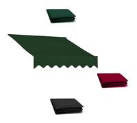 Waterproof 13x6.5ft Patio ning Replacement Fabric - Retractable Sune Canopy Cloth for Deck Window Door Market - Green UV Protect Cover (6x2m)