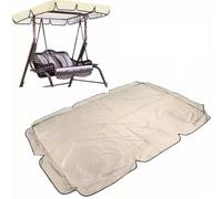 Waterproof 2/3 Seat Patio Swing Canopy Replacement Beige Sun Shade Top Cover Durable 210D Oxford Cloth 98 x 73 x 7.1 inches Outdoor Furniture Accessory
