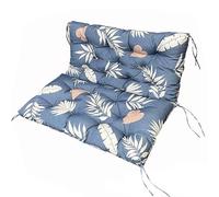 Waterproof 2 3 Seater Bench Cushions with Backrest & 8 Ties 10cm Thick Swing Seat Replacement for Outdoor Garden Furniture Patio & Porch Dining Leaf Design 5120x100CM