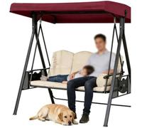 Waterproof 2/3 Seater Patio Swing Canopy Replacement Cover Windproof & UVResistant Garden Fur e Fits 78 x 46in (198 x 118cm) Porch Swing Seat