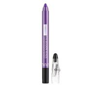 Waterproof 2-in-1 Purple Eyeliner | Waterproof 2-in-1 Creamy Eyeshadow & Eyeliner Stick with Sharpener | Long-Lasting Shimmer Eye Pencil for Non-Smudge Glitter Eye Looks, Travel-Friendly Design